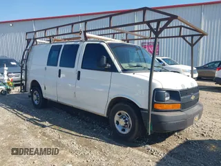2011 Chevrolet Express Cargo Van with VIN 1GCWGFCA3B1164644, listed as a IAAI auction lot 41767328 with 433,209 mi miles. Bid and sale history available at carsss.com. Image 1.