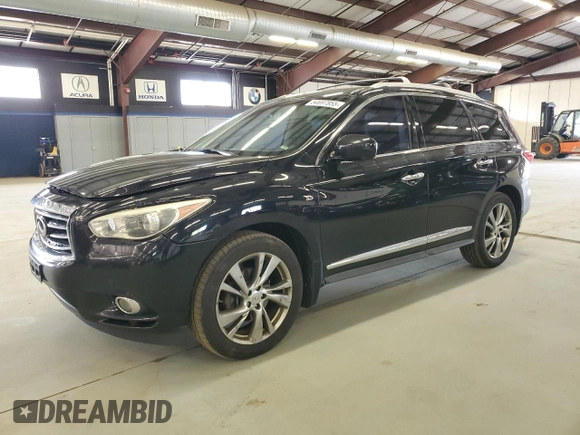 2015 Infiniti QX60 with VIN 5N1AL0MM9FC510276, listed as a Copart auction lot 54697855 with 157,653 mi miles and Salvage Title. Bid and sale history available at DreamBid. Image 1.