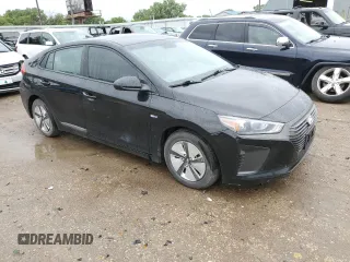 2019 Hyundai Ioniq Blue with VIN KMHC65LC7KU137684, listed as a Copart auction lot 58597025 with 53,010 mi miles and Salvage title. Bid and sale history available at DreamBid. Image 4.
