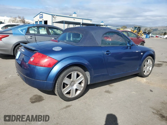 2003 Audi TT with VIN TRUTC28N831009114, listed as a Copart auction lot 46265735 with 109,686 mi miles and Clean Title. Bid and sale history available at carsss.com. Image 3.