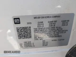 2024 Buick Encore GX Sport Touring with VIN KL4AMDSLXRB080801, listed as a IAAI auction lot 42034955 with 2,743 mi miles and . Bid and sale history available at DreamBid. Image 9.