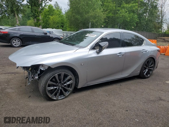 2024 Lexus IS 350 F Sport with VIN JTHGZ1B2XR5073688, listed as a Copart auction lot 56994845 with 9,593 mi miles and Salvage title. Bid and sale history available at DreamBid. Image 1.