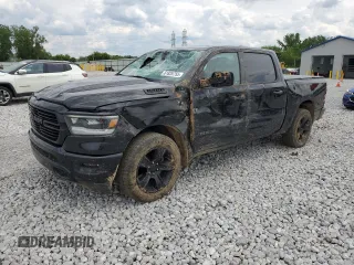 2020 Ram 1500 Big Horn with VIN 1C6SRFFT6LN376493, listed as a Copart auction lot 61826755 with 62,566 mi miles and Salvage title. Bid and sale history available at DreamBid. Image 1.