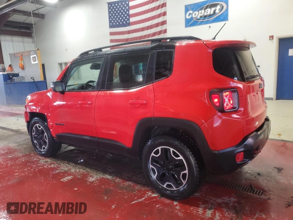2016 Jeep Renegade Trailhawk with VIN ZACCJBCT8GPC75793, listed as a Copart auction lot 83837724 with 133,658 mi miles and Salvage Title. Bid and sale history available at carsss.com. Image 2.