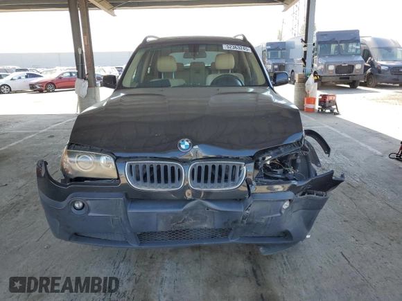 2005 BMW X3 3.0i z VIN WBXPA93435WD11740, wystawiony jako Copart lot #52363245 z przebiegiem 186 596 mil mil oraz Szkoda całkowita • Salvage title. Historia ofert i sprzedaży dostępna na DreamBid. Obrazek 5.