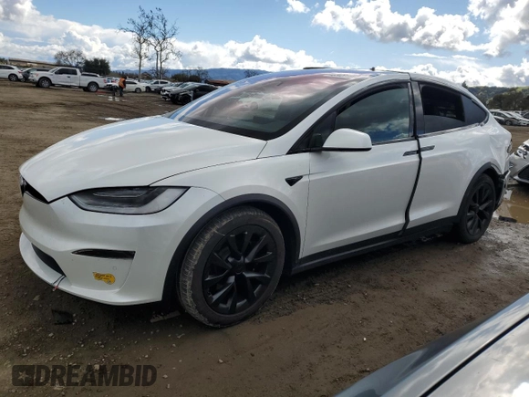 2022 Tesla Model X with VIN 7SAXCAE59NF358337, listed as a Copart auction lot 48262775 with Not Provided miles and Salvage Title. Bid and sale history available at DreamBid. Image 1.