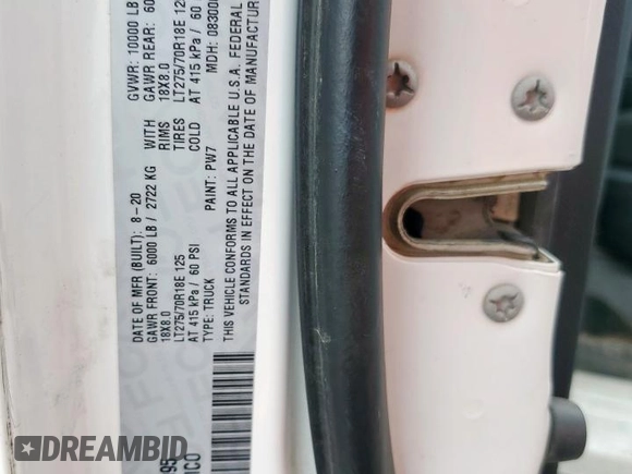 2020 Ram 2500 Tradesman z VIN 3C6UR5HLXLG250095, wystawiony jako Copart lot #54926235 z przebiegiem 197 992 mil mil oraz Nie do naprawy • Non repairable. Historia ofert i sprzedaży dostępna na DreamBid. Obrazek 12.