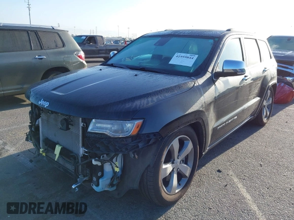 2014 Jeep Grand Cherokee Overland with VIN 1C4RJFCT5EC221015, listed as a IAAI auction lot 41959844 with 78,367 mi miles and . Bid and sale history available at DreamBid. Image 2.