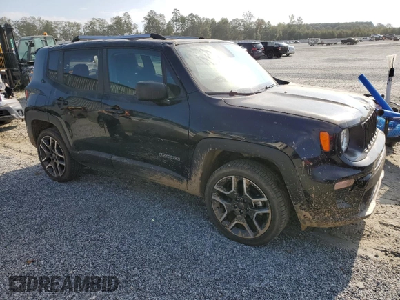 2020 Jeep Renegade Jeepster with VIN ZACNJBAB1LPL76071, listed as a Copart auction lot 74413874 with 53,471 mi miles and Salvage Title. Bid and sale history available at carsss.com. Image 4.