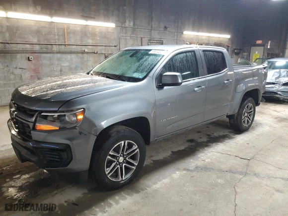 2021 Chevrolet Colorado 4WD Work Truck with VIN 1GCGTBEN3M1142669, listed as a Copart auction lot 85634904 with 58,905 mi miles and Salvage Title. Bid and sale history available at carsss.com. Image 1.