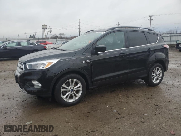 2018 Ford Escape SE with VIN 1FMCU0GD7JUB98561, listed as a Copart auction lot 85801864 with 43,348 mi miles and Salvage Title. Bid and sale history available at carsss.com. Image 1.