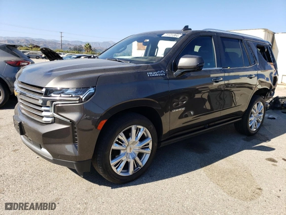 2021 Chevrolet Tahoe High Country with VIN 1GNSCTKL8MR113020, listed as a Copart auction lot 73131364 with 66,639 mi miles and Salvage Title. Bid and sale history available at carsss.com. Image 1.