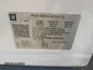 2020 Chevrolet Traverse LS z VIN 1GNERFKW0LJ144119, wystawiony jako IAAI lot #42561910 z przebiegiem 136 035 mil mil oraz . Historia ofert i sprzedaży dostępna na DreamBid. Obrazek 9.