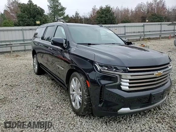 2022 Chevrolet Suburban High Country with VIN 1GNSKGKLXNR363841, listed as a Copart auction lot 84008044 with 42,053 mi miles and Salvage Title. Bid and sale history available at DreamBid. Image 12.