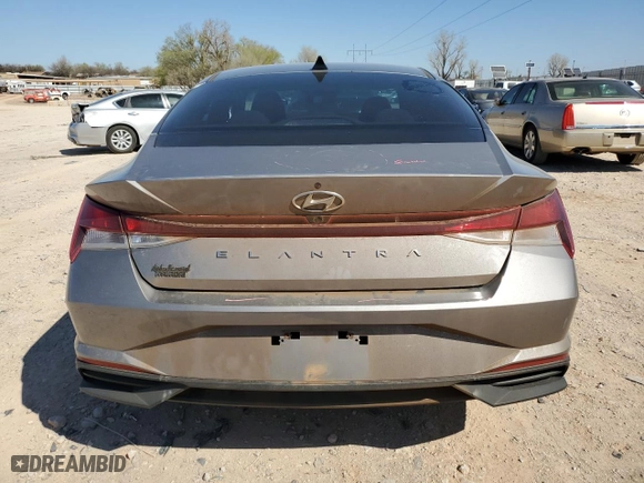 2021 Hyundai Elantra SEL with VIN KMHLM4AG0MU123635, listed as a Copart auction lot 49179305 with 76,116 mi miles and Salvage Title. Bid and sale history available at carsss.com. Image 6.