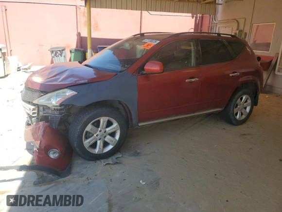 2006 Nissan Murano SL с VIN JN8AZ08T56W418217, выставлен на аукционе Copart как лот 57130025 с пробегом 189 685 миль миль и Списание • Salvage title. История ставок и продаж доступна на DreamBid. Изображение 1.