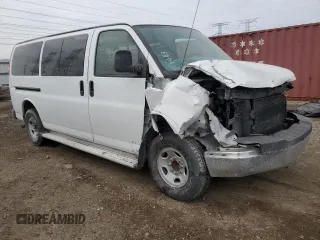 2009 Chevrolet Express Passenger with VIN 1GAHG35K291173593, listed as a Copart auction lot 43442085 with Not provided miles and Salvage title. Bid and sale history available at DreamBid. Image 4.
