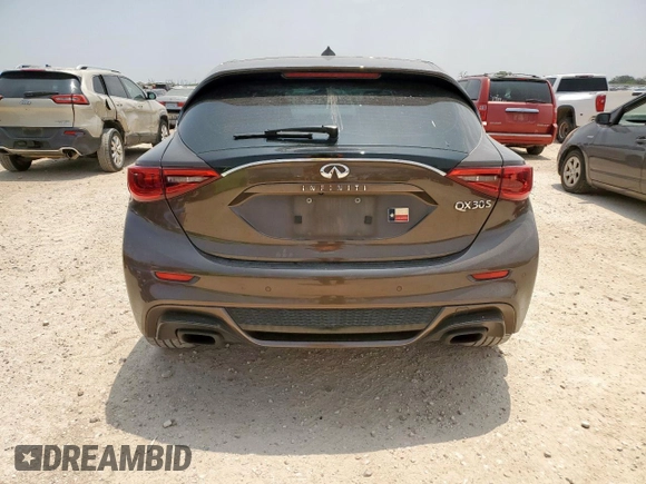 2017 Infiniti QX30 Sport with VIN SJKCH5CP0HA017881, listed as a Copart auction lot 56715615 with 117,525 mi miles and Clean title. Bid and sale history available at DreamBid. Image 6.
