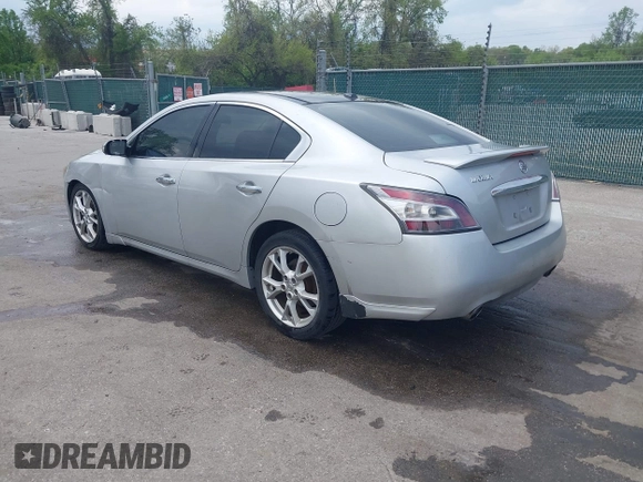 2014 Nissan Maxima S with VIN 1N4AA5AP3EC498006, listed as a IAAI auction lot 42114320 with 162,451 mi miles and . Bid and sale history available at DreamBid. Image 3.