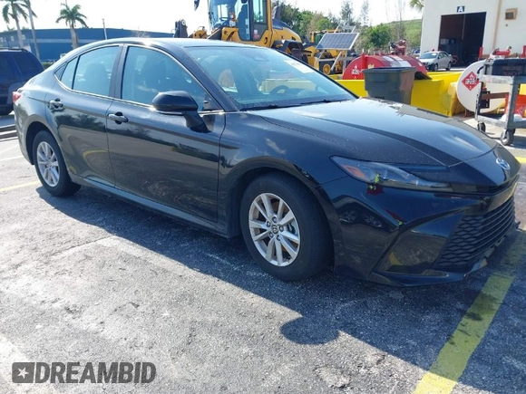 2025 Toyota Camry LE with VIN 4T1DAACK7SU518065, listed as a IAAI auction lot 41974635 with 17,279 mi miles and . Bid and sale history available at DreamBid. Image 1.