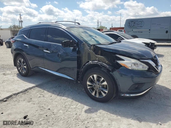 2017 Nissan Murano SL with VIN 5N1AZ2MG5HN173410, listed as a Copart auction lot 53186325 with 67,989 mi miles and Salvage Title. Bid and sale history available at carsss.com. Image 4.