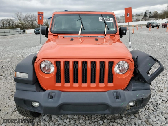 2018 Jeep Wrangler Unlimited Sport S with VIN 1C4HJXDG0JW191952, listed as a Copart auction lot 53046075 with 97,410 mi miles and Salvage Title. Bid and sale history available at carsss.com. Image 5.