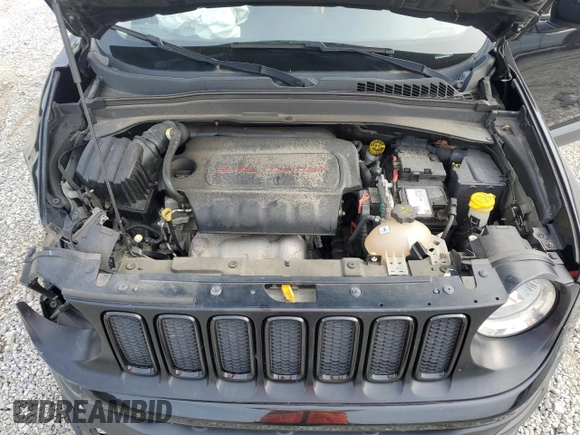 2017 Jeep Renegade Altitude with VIN ZACCJBBB9HPF02998, listed as a Copart auction lot 56546065 with 110,360 mi miles and Salvage title. Bid and sale history available at DreamBid. Image 12.