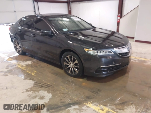 2015 Acura TLX Tech with VIN 19UUB1F5XFA003321, listed as a IAAI auction lot 41703980 with 102,227 mi miles. Bid and sale history available at carsss.com. Image 1.
