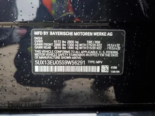 2025 BMW X5 sDrive40i with VIN 5UX13EU05S9W56291, listed as a Copart auction lot 41457825 with 0 mi miles and Salvage Title. Bid and sale history available at carsss.com. Image 13.