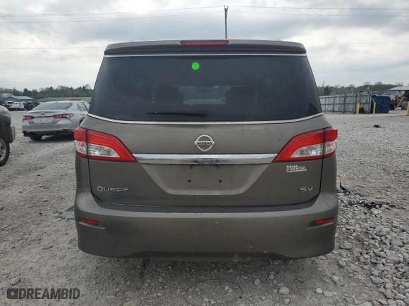 2017 Nissan Quest SV with VIN JN8AE2KP9H9168243, listed as a Copart auction lot 49855554 with 188,742 mi miles and Salvage Title. Bid and sale history available at carsss.com. Image 6.