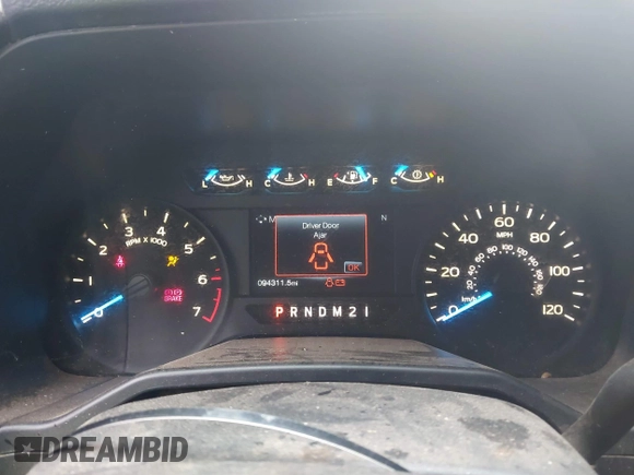 2016 Ford F-150 XL with VIN 1FTEX1CF9GKF01457, listed as a IAAI auction lot 42081417 with 94,311 mi miles and . Bid and sale history available at DreamBid. Image 7.