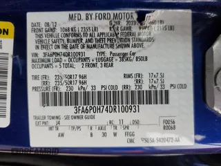 2013 Ford Fusion SE with VIN 3FA6P0H74DR100931, listed as a Copart auction lot 64601415 with 110,579 mi miles and Salvage title. Bid and sale history available at DreamBid. Image 12.
