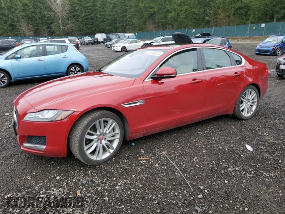 2019 Jaguar XF 30t Prestige with VIN SAJBK4GX2KCY77458, listed as a Copart auction lot 48690415 with 34,142 mi miles and Salvage Title. Bid and sale history available at carsss.com. Image 1.