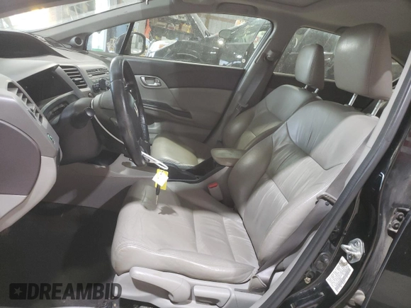 2012 Honda Civic EX-L with VIN 19XFB2F93CE004657, listed as a Copart auction lot 53540115 with 199,443 mi miles and Salvage Title. Bid and sale history available at DreamBid. Image 7.