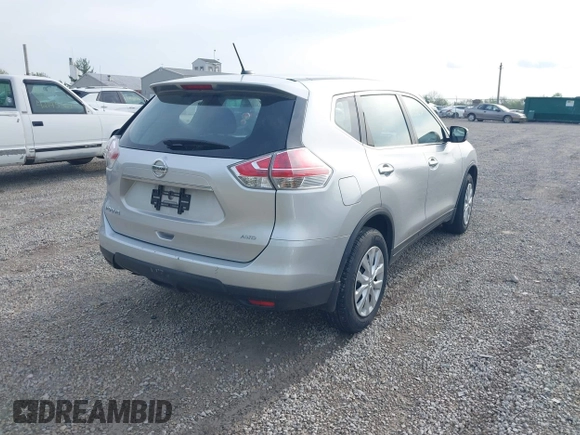 2015 Nissan Rogue S with VIN KNMAT2MV7FP585088, listed as a IAAI auction lot 42138274 with 115,554 mi miles and . Bid and sale history available at DreamBid. Image 4.