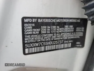 2017 BMW X4 M40i z VIN 5UXXW7C55H0U25737, wystawiony jako Copart lot #46354555 z przebiegiem Nie podano mil oraz Szkoda całkowita • Salvage title. Historia ofert i sprzedaży dostępna na DreamBid. Obrazek 13.