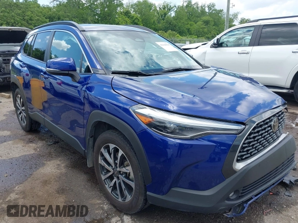 2023 Toyota Corolla Cross XLE with VIN 7MUEAAAG7PV065106, listed as a IAAI auction lot 42168195 with 6,519 mi miles and . Bid and sale history available at DreamBid. Image 1.