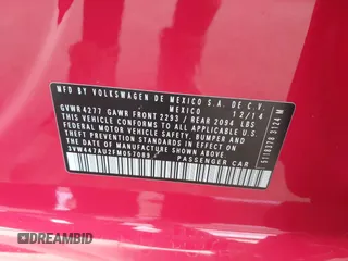 2015 Volkswagen GTI SE z VIN 3VW447AU2FM057089, wystawiony jako IAAI lot #42519274 z przebiegiem 213 067 mil mil oraz . Historia ofert i sprzedaży dostępna na DreamBid. Obrazek 9.