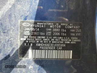 2014 Hyundai Elantra SE z VIN KMHDH4AE3EU095984, wystawiony jako Copart lot #54192135 z przebiegiem 117 551 mil mil oraz Szkoda całkowita • Salvage title. Historia ofert i sprzedaży dostępna na DreamBid. Obrazek 12.