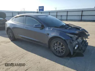 2023 Tesla Model 3 with VIN 5YJ3E1EA9PF714646, listed as a Copart auction lot 51551455 with 29,611 mi miles and Salvage Title. Bid and sale history available at DreamBid. Image 4.