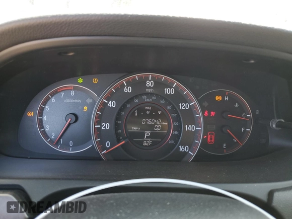 2016 Honda Accord Sport with VIN 1HGCR2F56GA203997, listed as a Copart auction lot 61223795 with 76,042 mi miles and Salvage title. Bid and sale history available at DreamBid. Image 9.