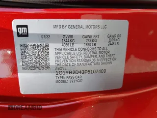 2023 Chevrolet Corvette 2LT z VIN 1G1YB2D43P5107409, wystawiony jako IAAI lot #42106263 z przebiegiem Nie podano mil oraz . Historia ofert i sprzedaży dostępna na DreamBid. Obrazek 9.