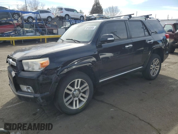 2010 Toyota 4Runner Trail with VIN JTEBU5JRXA5013331, listed as a Copart auction lot 49183695 with 155,947 mi miles and Salvage Title. Bid and sale history available at DreamBid. Image 1.