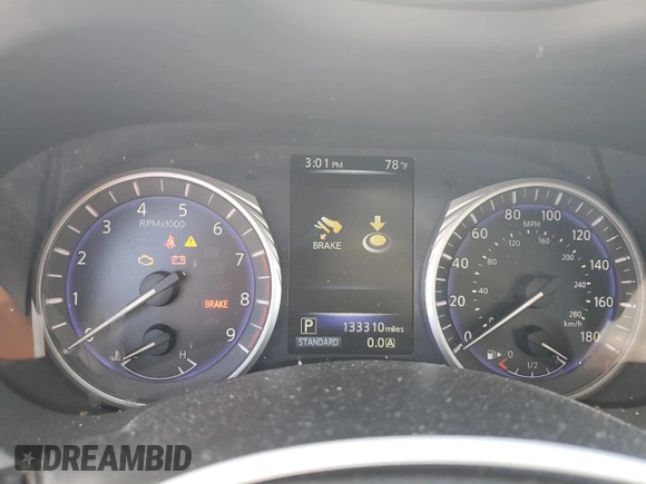 2017 Infiniti Q50 Signature Edition z VIN JN1EV7AR2HM836901, wystawiony jako Copart lot #58598685 z przebiegiem 133 310 mil mil oraz Szkoda całkowita • Salvage title. Historia ofert i sprzedaży dostępna na DreamBid. Obrazek 9.