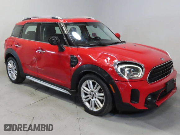 2022 MINI Countryman Cooper with VIN WMZ23BR08N3P13393, listed as a Copart auction lot 45341115 with 47,948 mi miles and Salvage Title. Bid and sale history available at carsss.com. Image 1.