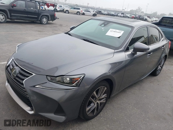 2018 Lexus IS 300 with VIN JTHBA1D20J5077140, listed as a IAAI auction lot 42309181 with 58,459 mi miles and . Bid and sale history available at DreamBid. Image 17.