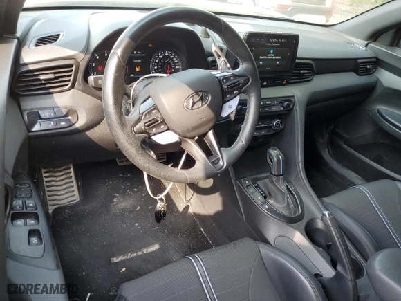 2022 Hyundai Veloster N with VIN KMHT36AH1NU011516, listed as a Copart auction lot 74072874 with 46,675 mi miles and Salvage Title. Bid and sale history available at carsss.com. Image 8.