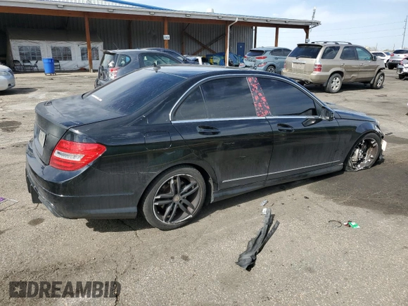 2013 Mercedes-Benz C 300 Sport with VIN WDDGF8AB7DR248667, listed as a Copart auction lot 53837375 with 53,973 mi miles and Salvage Title. Bid and sale history available at DreamBid. Image 3.