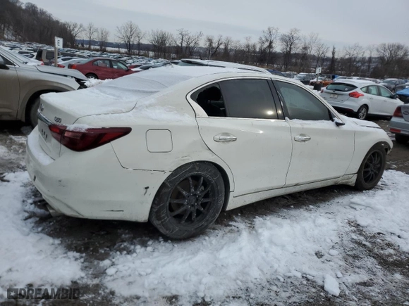 2019 Infiniti Q50 3.0t LUXE with VIN JN1EV7AP6KM519354, listed as a Copart auction lot 44711595 with 34,342 mi miles and Salvage Title. Bid and sale history available at carsss.com. Image 3.