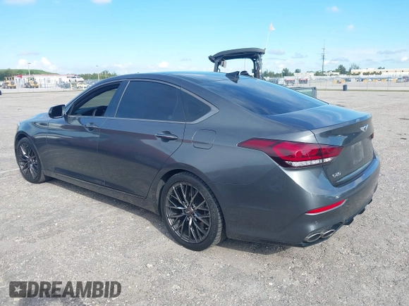 2018 Genesis G80 Sport z VIN KMHGN4JB1JU219160, wystawiony jako IAAI lot #40423005 z przebiegiem 44 011 mil mil oraz . Historia ofert i sprzedaży dostępna na DreamBid. Obrazek 3.